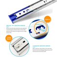 thumbnail image 5 of 10 Pairs of 16 Inch Hardware 3-Section Soft Close Full Extension Ball Bearing Side Mount Drawer Slides,100 LB Capacity Drawer Slide, 5 of 5
