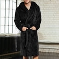 thumbnail image 2 of Faithtur Men Shawl Bathrobe Robe Coat Long Gown Padded Plus Velvet Nightwear, 2 of 5
