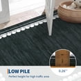 thumbnail image 3 of Washable Area Rug 9x12ft – Soft Non-Slip Low Pile Carpet with Modern Border Design, Solid Black – Large Rug for Living Room, Bedroom and Dining Room, 3 of 7