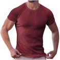 thumbnail image 2 of T-Shirt pour Homme, Haut Décontracté à Manches Courtes et Col Rond, Tissu en Polyester Doux pour le Quotidien, 2 of 3