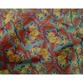 thumbnail image 4 of oneOone Silk Tabby Fabric Leaves & Floral Block Decor Fabric Printed BTY 42 Inch Wide, 4 of 4