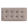 thumbnail image 3 of Cosmopolitan 34" Transitional Rectangle Ottoman in Gray Taupe Faux Leather, 3 of 7