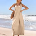 thumbnail image 4 of Gspmoly Robes pour Femmes Grande Taille, Robe d'Été Décontractée Sans Manches Mini pour Femmes Été Printemps Col Rond Débardeur Ample Plage Courte Robes Offres de Robes Habillées pour Femmes, 4 of 9
