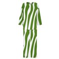 thumbnail image 5 of TIMIFIS Ensemble 2 Pcs pour Femme d'Automne, T-Shirt à Col Rond à Manches Longues et Pantalon à Jambe Grand, Tenues Décontractées Amples à Rayures Imprimées, 5 of 5