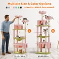 thumbnail image 2 of Large Cat Tree cm Cat Tower for Large Cats Cat Condo with Sisal-Cove Scratching Posts and Pads Padded Perch Dual Condo and Basket for Indoor Cats-Grey Small, 2 of 9