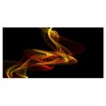 thumbnail image 2 of Red Yellow Twisted Waves Fractal - Large Abstract Canvas Wall Art, 2 of 3