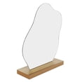 thumbnail image 2 of Desktop Makeup Mirror, Aesthetic Durable Portable Lightweight Acrylic Makeup Mirror Easy Installation Exquisite With Wooden Base For Home, 2 of 8