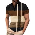 thumbnail image 2 of Weiqiqre Shirts T - Chemises pour Hommes T-Shirt à Manches Courtes à Blocs de Couleur Col Rond Chandail Décontracté Basique Chemises, 2 of 4