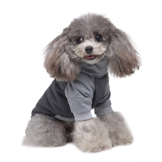 Vêtements pour Animaux Chandail Col Roulé Rayé Deux-Pièces Chandail pour Animaux