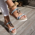 thumbnail image 4 of Mepaouo Womens Low Wedge Heels Sandals Wide Width Platform Summer Slides Non Slip Dressy Slip on Shoes, 4 of 8