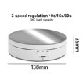 thumbnail image 3 of Amdohai Electric Rotating Display Stand Mirror Surface 3 Speed Regulation 3KG Load Capacity for Photography Jewelry Exhibition, 3 of 7