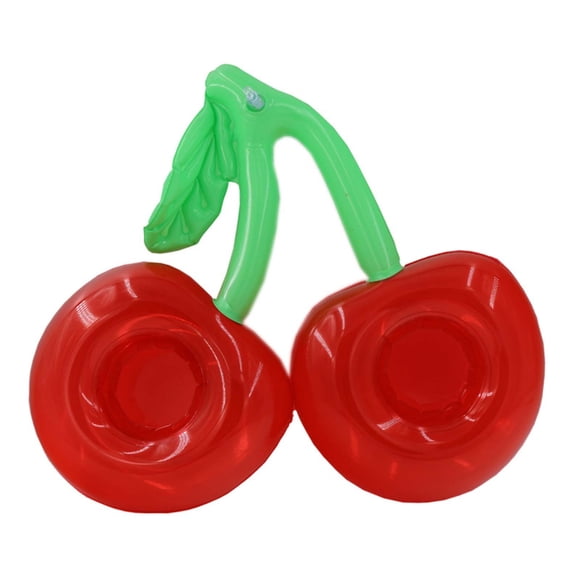 Hearth & Gear Inflatable Pool Cup Holder Double Cherry Design Floating Drink For Swimming Pool Party Accessories Pool Floats for Adults Foam Floating Table Adult Inflatable Tube Drink Pool Floats Ring