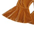 thumbnail image 4 of Baby Girl Kids Bell Bottom Flare Pants Velvet Ruffle Leggings, 4 of 5