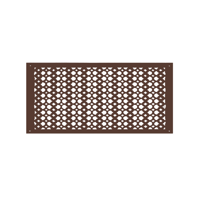 Grille à Retour d'Air 12′′x30′′ avec Trous et Vis, Plaque Frontale Format 13-1/2′′x26 Couvercle Décoratif pour Conduit de CVC, Évent en Fonte Enduit de Poudre Repeintable pour Murs, Plafonds, Planchers – Motif Champignon Tudor VR100