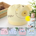 thumbnail image 2 of 2Pcs Infant Hat Breathable All Matched Cotton Cartoon Comfortable Newborn Beanie Baby Accessories, 2 of 10