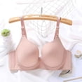 thumbnail image 2 of Sentmoon Womens Bras Plus Size Seamless Lift Adjustable Strap Push up Bra Thin Style Anti-Sagging Breathable Solid Color Sleep Sports Bra Active for Home Leisure Khaki 80C, 2 of 9