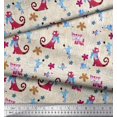 thumbnail image 3 of Soimoi Modal Satin Fabric Floral,Rat & Cat Cartoon Print Sewing Fabric Yard 42 Inch Wide, 3 of 3