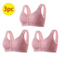 thumbnail image 2 of AherBiu 3pc Plus Size Bras for Women Front Closure Full Coverage Comfort Bralettes Push up Wireless Lingerie, 2 of 7