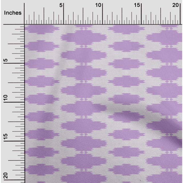 oneOone Georgette Viscose Fabric Plus Sign Kasuri Print Sewing Fabric BTY 42 Inch Wide