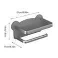 thumbnail image 4 of Feltree Toilet Paper Freestanding Rustproof Toilet Paper with Accessories Stable Base Bathroom Toilet Paper, 4 of 8