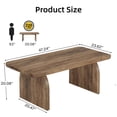 thumbnail image 4 of Fnova Farmhouse Coffee Table for Living Room, 47.24" Rectangle Wood Coffee Table, Easy Assembly, 4 of 13