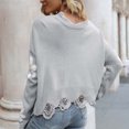 thumbnail image 5 of EGNMCR Cardigans pour Femmes, Chandails pour Femmes pour Femmes et Manches d'Hiver Décontracté Chandail Tricoté Imprimé Col en V Chandail pour Femmes, 5 of 5