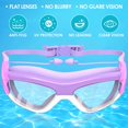 thumbnail image 2 of Lunettes de Natation pour Enfants Antibuée Lunettes de Natation Transparentes Lunettes de Piscine Confortables avec Sangle Ajustable pour Garçons Filles Violet, 2 of 10