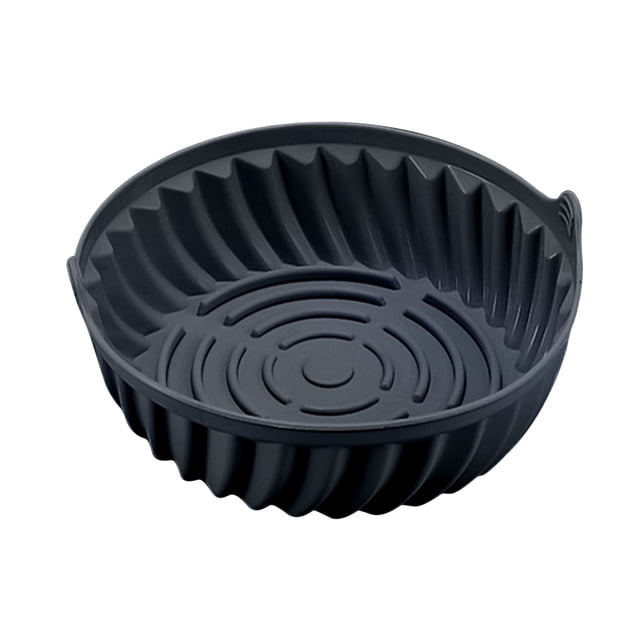 mtvxesu Doublure Réutilisable en Silicone pour Panier de Friteuse à Air Chaud - Accessoire de Cuisson Rond Antiadhésif de 7,5 Pouces avec Lignes en Relief pour une Répartition Uniforme de la Chaleur, Va au Lave-Vaisselle, 1 Pce