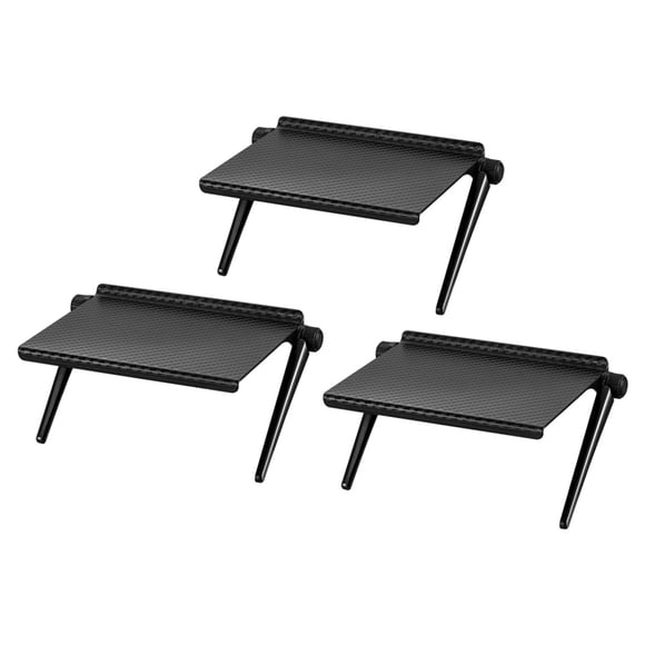 KAKOWELY 3Pcs TV Top Rack Shelf Monitor Top Storage Shelf Plastic Shelf TV Shelf Storage Shelf Router Stand (S),6.46X"X4.45"X0.79"