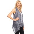 thumbnail image 3 of Womens Sleeveless Open Front Crochet Shawl Cardigan Bikini Cover Up, 3 of 5