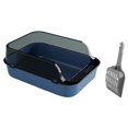 thumbnail image 4 of Open Top Cat Litter Box, Pet Litter Box, Cat Litter Box, Kitten Potty Toilet for Blue, 4 of 9