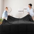 thumbnail image 3 of PiccoCasa Twin Soft Lightweight Down Alternative Comforter, Black, 3 of 7