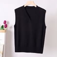 thumbnail image 2 of MeetoTime Women's Sweater Vest Basic V Neck Sleeveless Uniform Pullover Knitwear Knitted Tank Tops, 2 of 7