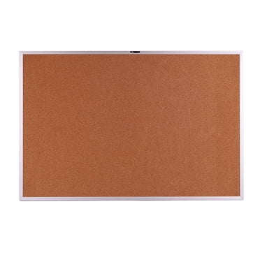 Tableau d'Affichage en Liège Non Magnétique 24 Pouces x 36 Pouces pour Bureau à Domicile, Cadre en Aluminium Argenté