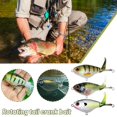 thumbnail image 2 of Lttoisl 3PCS Topwater Bass Fishing Lures Whopper Plopper with Floating Rotating Tail & Barb Treble Hooks - Lifelike Hard Plastic Bait, 75mm, 2 of 8