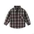 thumbnail image 1 of Tranfacy Chemises à Carreaux à Boutons pour Enfants à Manches Longues Col Rabattu Manteau d'Automne et Couche de Base, 1 of 3