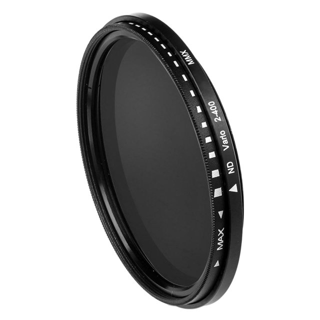 Wweixi ND2 à ND400 Dégradé Mince Optique Variable Filtre en Verre Réglable 62mm