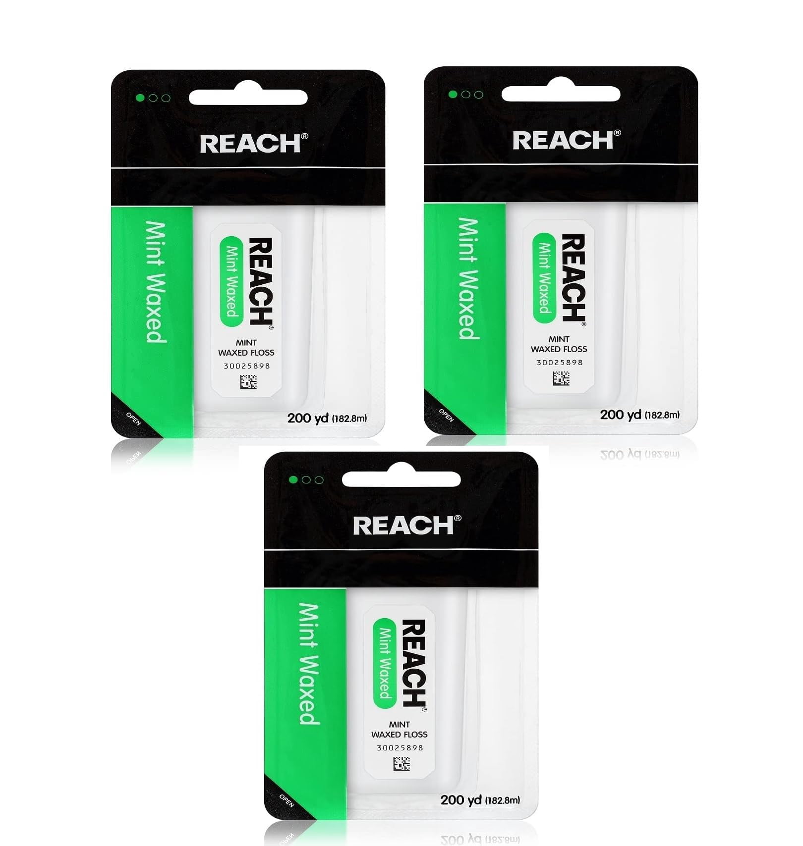 Reach Mint Waxed Floss 200 Yd (Pack of 3)