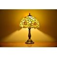 thumbnail image 2 of Tiffany Style Lamp Table Lamp Bedside Desk LED Lamp Bedroom Stained-Glass 18.1'' Height Multi-color, 2 of 4