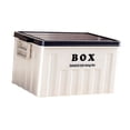thumbnail image 2 of Luzkey Lidded Storage Bin Storage Box with Lid Versatile Large Container Utility Crate with Handles for Books Transport Organization White Blue, 2 of 7