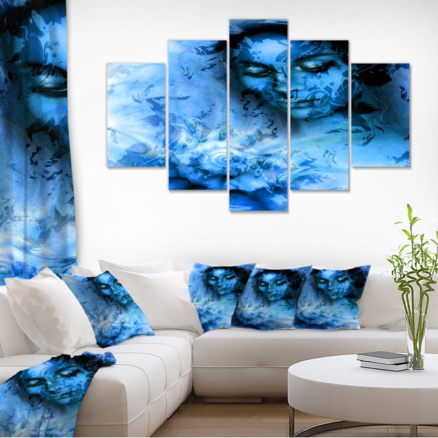 Young Woman With Closed Eyes - Portrait Canvas Art Print