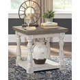 thumbnail image 4 of Signature Design by Ashley - Havalance Farmhouse End Table, Whitewash/Brown Wood, 4 of 4