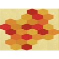 thumbnail image 1 of Ahgly Company Tapis d'Intérieur Rectangulaire Transitionnel Orange Rouge Orange Lavable à la Machine, 3 Pieds x 5 Pieds, 1 of 7