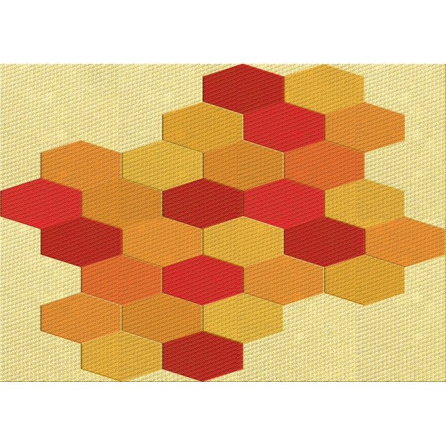 Ahgly Company Tapis d'Intérieur Rectangulaire Transitionnel Orange Rouge Orange Lavable à la Machine, 3 Pieds x 5 Pieds