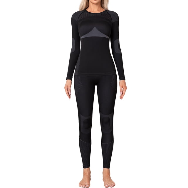Charmo Womens Basic Thermal Underwear Sets Long Johns Layer Tops & Bottom Pajama Fall Winter