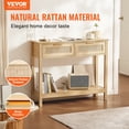thumbnail image 2 of VEVOR Table Console en Rotin avec 2 Tiroirs de Rangement Porte Coulissante en Rotin Naturel, 2 of 9