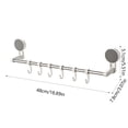 thumbnail image 3 of Tyidzon Towel Racks for Bathroom Non Perforated Stainless Steel Towel Rack Singles Pole Bathroom Suction Cup Storage Rack with Hooks Kitchens Towel Rack, 3 of 6