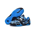 thumbnail image 1 of Innerwin Chaussures de Soccer pour Enfants à Bout Rond Crampons de Soccer Confort Légers Espadrilles Basses Terrain Ferme Bleu (Crampons TF) 3Y, 1 of 5