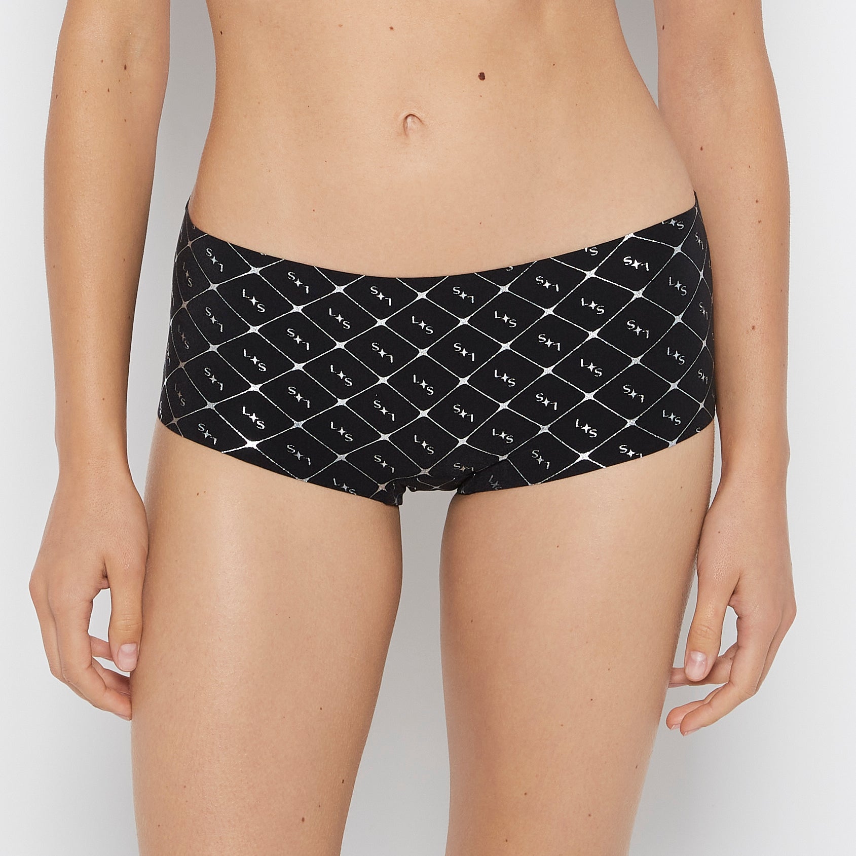Culotte Shorty Invisible à Carreaux Scintillants