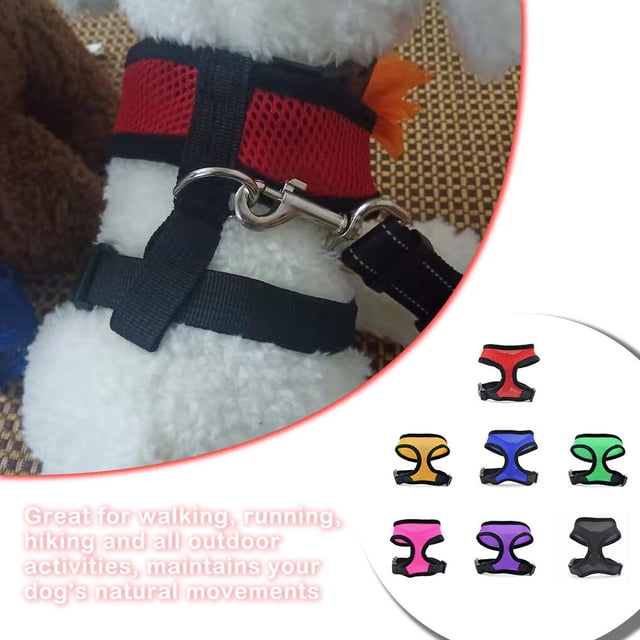 Pet Dog Safety Harness Easy Control Mesh Mesh Harness Vest Leash Chest Straps Belt